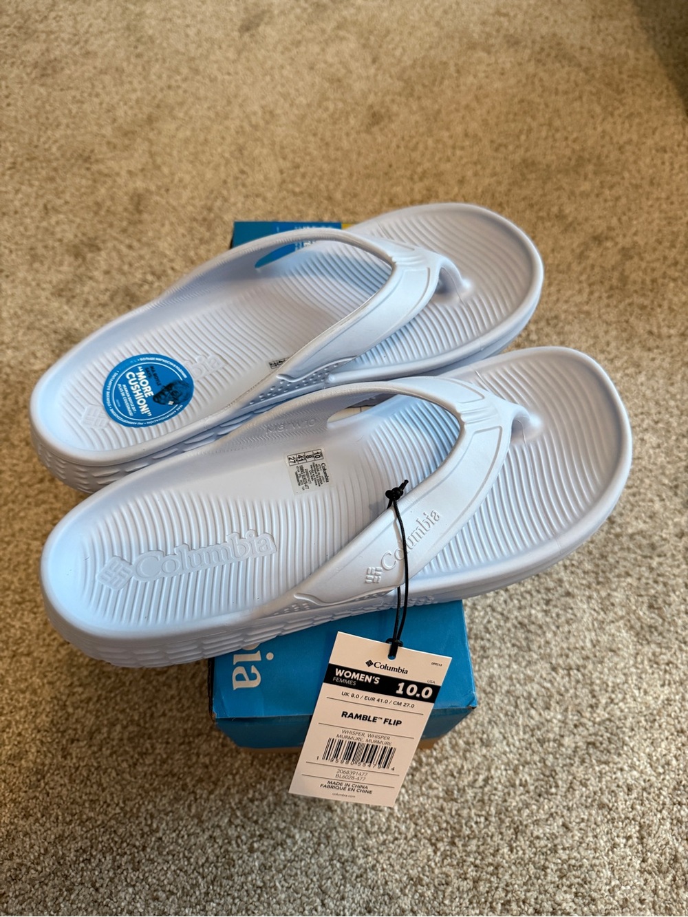 Columbia Women's Whisper Rambler Flip Sandals in Light Blue